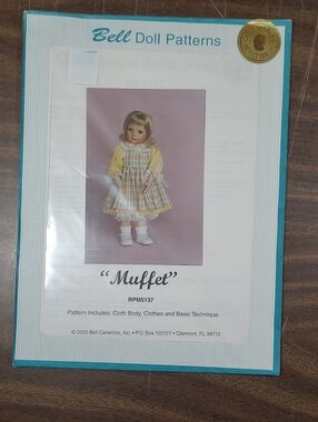 Doll Patterns "Muffet" Kids Sewing Pattern - Blue & White #RPM5137